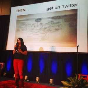 Erin Monday dares you to get on Tweeter.